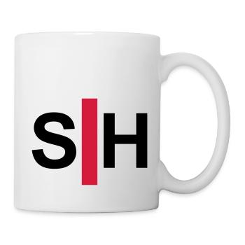 Taub, schwerhörig, Taubheit, Hörverlustzeichen - Tasse - Weiß - Rechts