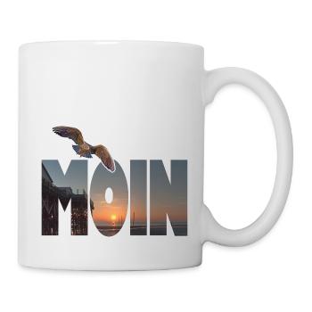Moin (Motiv: St. Peter Ording) - Tasse - Weiß - Rechts