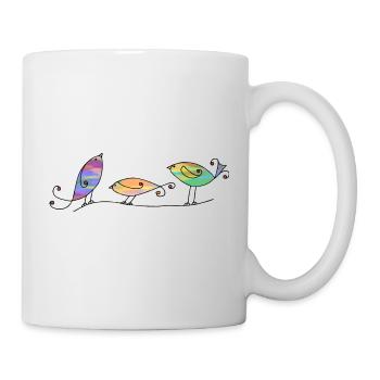 Die Vögel - Tasse - Weiß - Rechts