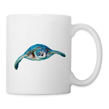 Sea turtle Galapagos tortoise - Mug - white - Right