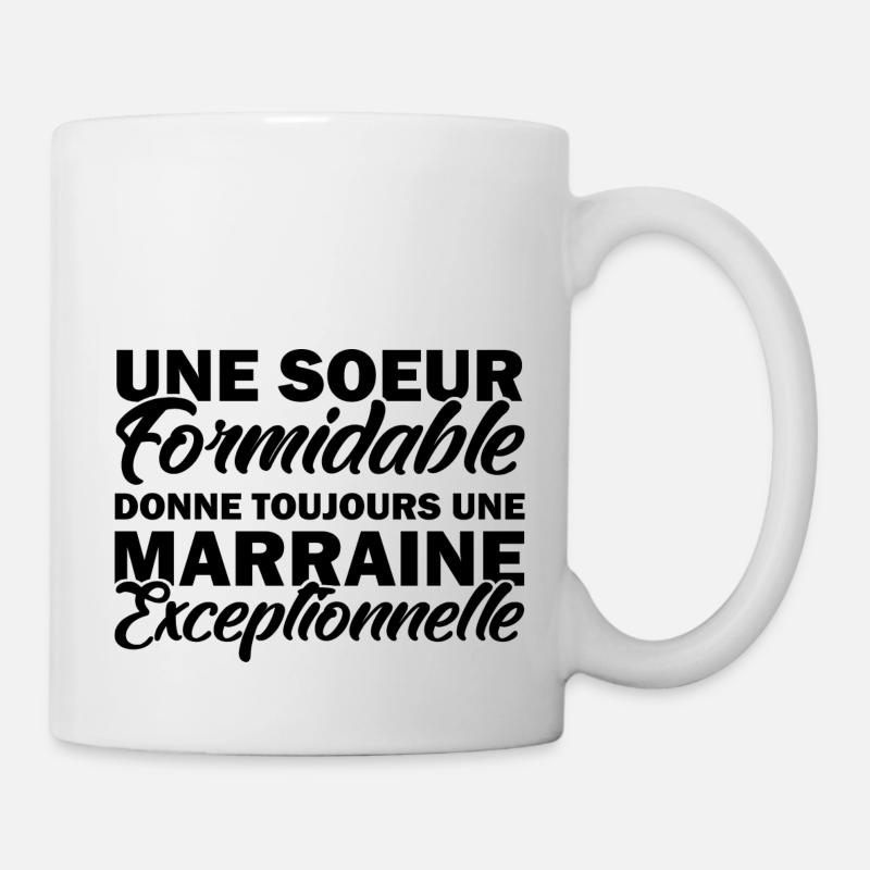 sœur formidable donne une marraine exceptionnelle - Mug blanc - blanc