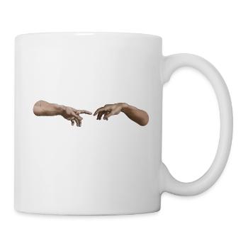 Création Adam Michelangelo * Main gauche de Dieu - Mug blanc - blanc - Droite