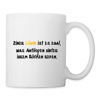 Einer Löwin - Tasse - Weiß - Rechts