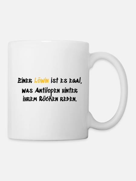 Einer Löwin - Tasse - Weiß