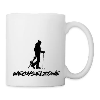 Lustiges Skitouren Geschenk für den Gipfel - Tasse - Weiß - Rechts