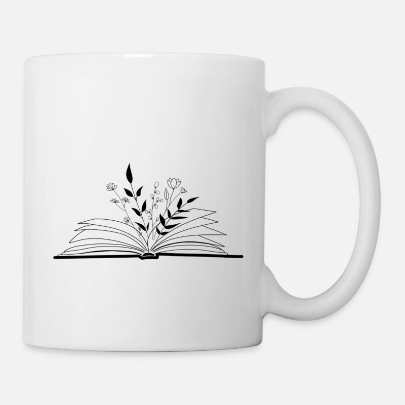 Livre des fleurs - Mug blanc - blanc