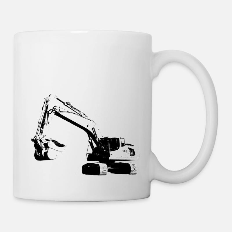 Bagger - Tasse - Weiß
