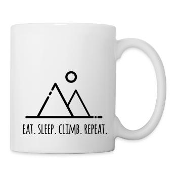 Eat.Sleep.Climb.Repeat - pour grimpeurs - Mug blanc - blanc - Droite