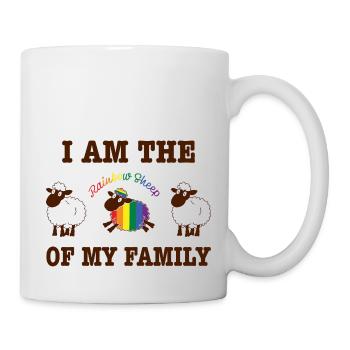 Rainbow sheep LGBT rengaine Droit Pride - Mug blanc - blanc - Droite