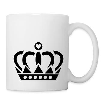 crown heart - Tasse - Weiß - Rechts