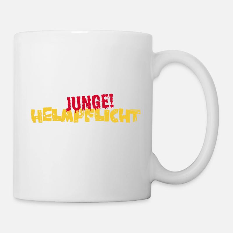 Helmpflicht Junge! - Tasse - Weiß