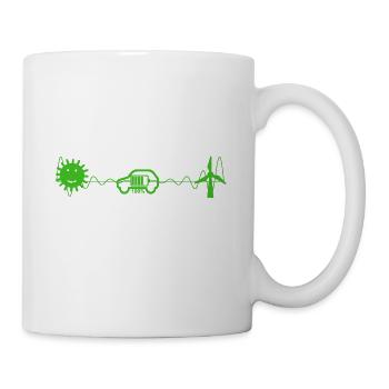 e-car, e-mobility, electric car, zoe, EV-driver, - Mug - white - Right