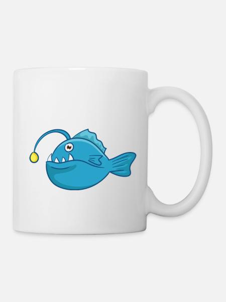 Dicker Tiefseefisch - Tasse - Weiß