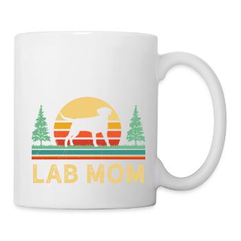 Labrador Retriever Mom Shirt Retro Labrador Retrie - Mug - white - Right