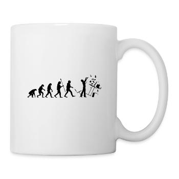 Evolution PC Rage Freak Out Anger Anger Computer Fun - Mug - white - Right
