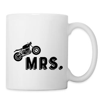 Women riding motorcycles - Mug - white - Right