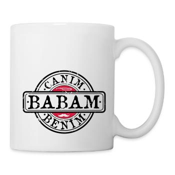 Vater Baba Canim Babam benim / türkisch - Tasse - Weiß - Rechts