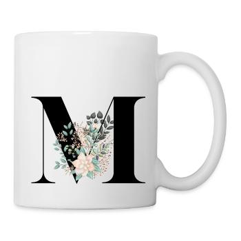 letter M flowered - Mug - white - Right