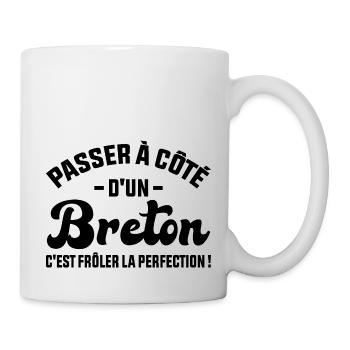 Breton Frôler La Perfection - Mug blanc - blanc - Droite