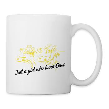 Just a girl who loves cows - Mug - white - Right