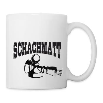 Schach und Schachmatt - Tasse - Weiß - Rechts