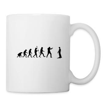 Evolution Zombie Apocalypse Zombies Survie Plaisir - Mug blanc - blanc - Droite