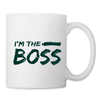 I' m the boss gift work humor - Mug - white - Right