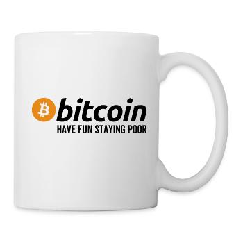 Bitcoin s’amusent à rester pauvre - Mug blanc - blanc - Droite