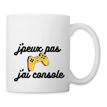 je peux pas j'ai console - Mug blanc - blanc - Droite