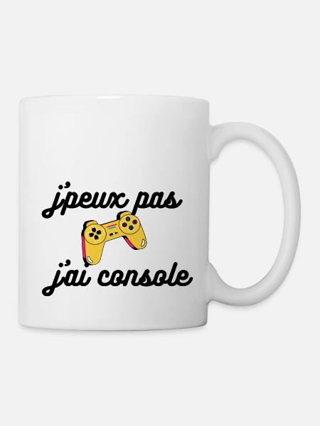 je peux pas j'ai console - Mug blanc - blanc