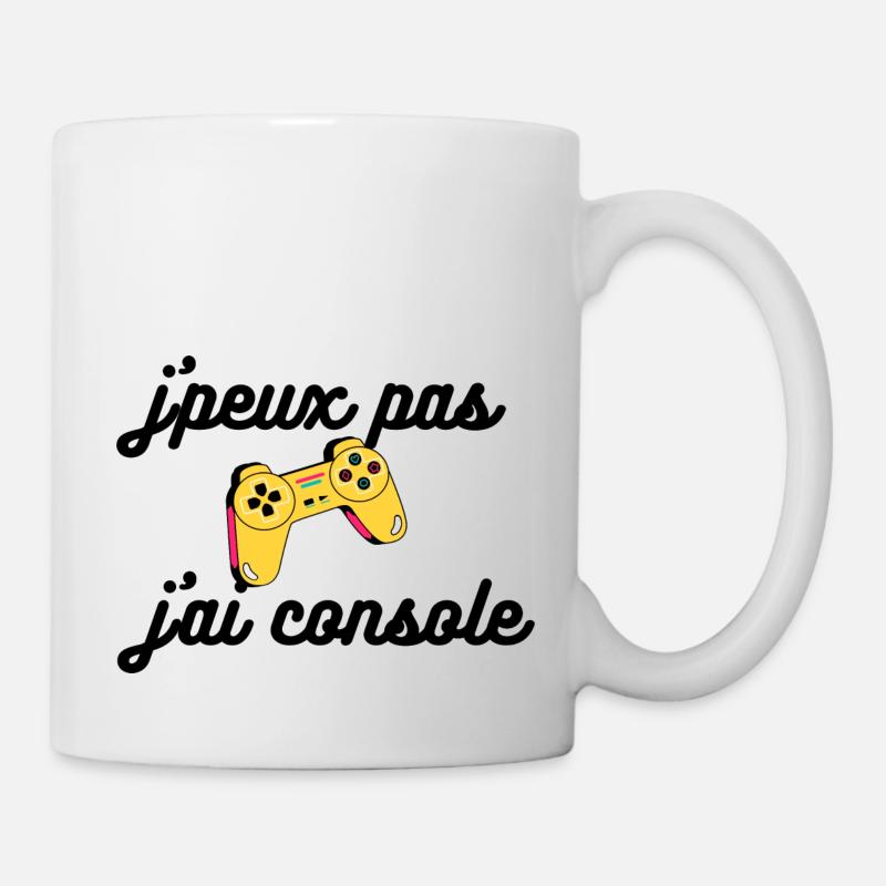 je peux pas j'ai console - Mug blanc - blanc