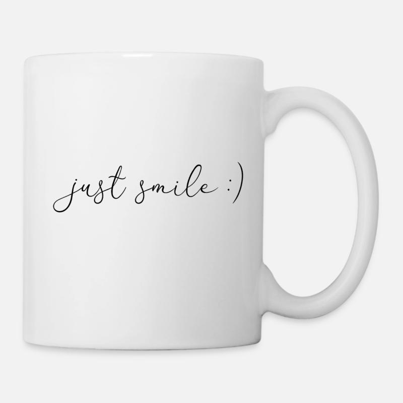 Just Smile :) - Mug blanc - blanc
