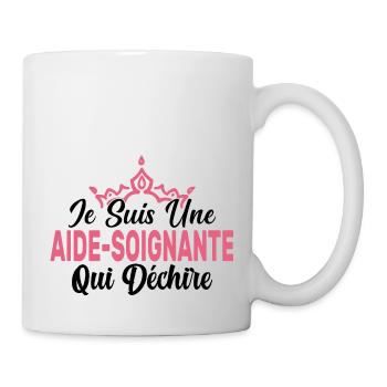 Je Suis Une Aide Soignante Qui Déchire Cadeau - Mug blanc - blanc - Droite