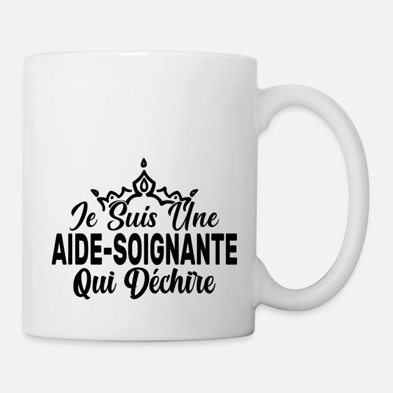 Je Suis Une Aide Soignante Qui Déchire Cadeau - Mug blanc - blanc