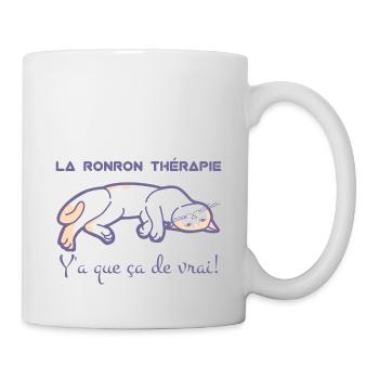 La ronron thérapie, c'est top - Mug blanc - blanc - Droite