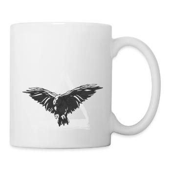 Wikinger Odin Rabe Nordische Mythologie Midgard - Tasse - Weiß - Rechts