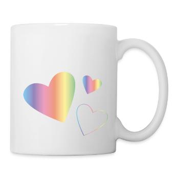 Rainbow Hearts - Mug - white - Right