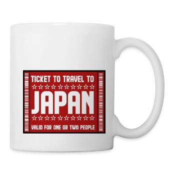 ticket to travel to Japan - Mug - white - Right