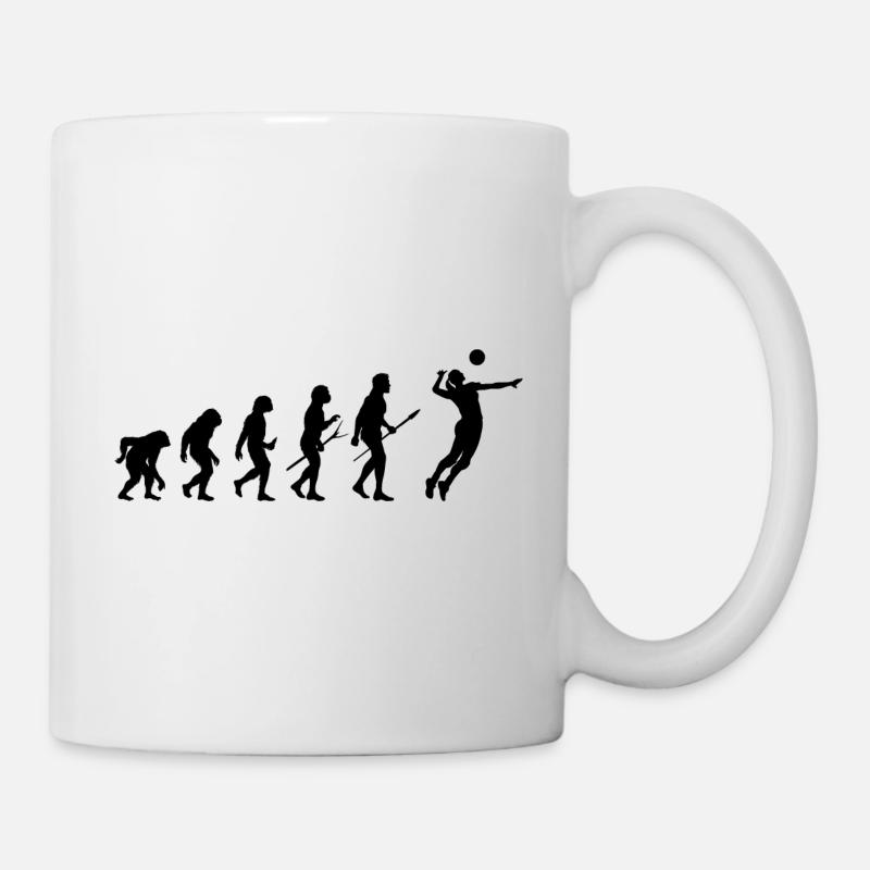volleyball evolution - Mug blanc - blanc