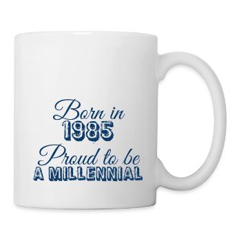 Geboren 1985 stolz darauf, ein Millennial zu sein - Tasse - Weiß - Rechts
