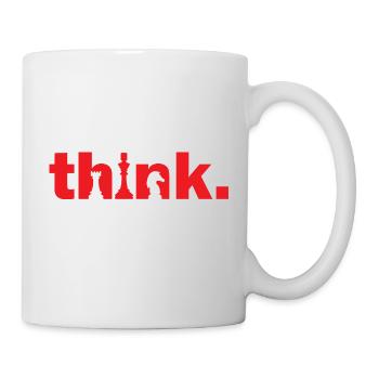 Think Schach Denksport Schachmeister Geschenk - Tasse - Weiß - Rechts