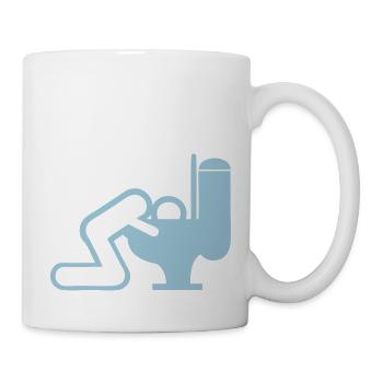 vomit homme toilette chiotte wc - Mug blanc - blanc - Droite