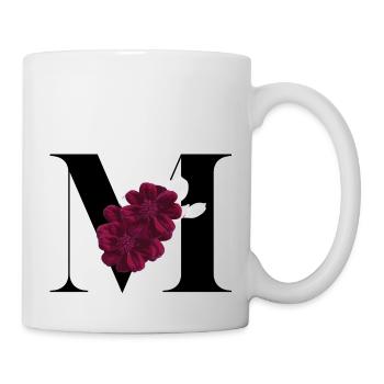 letter M flowered - Mug - white - Right