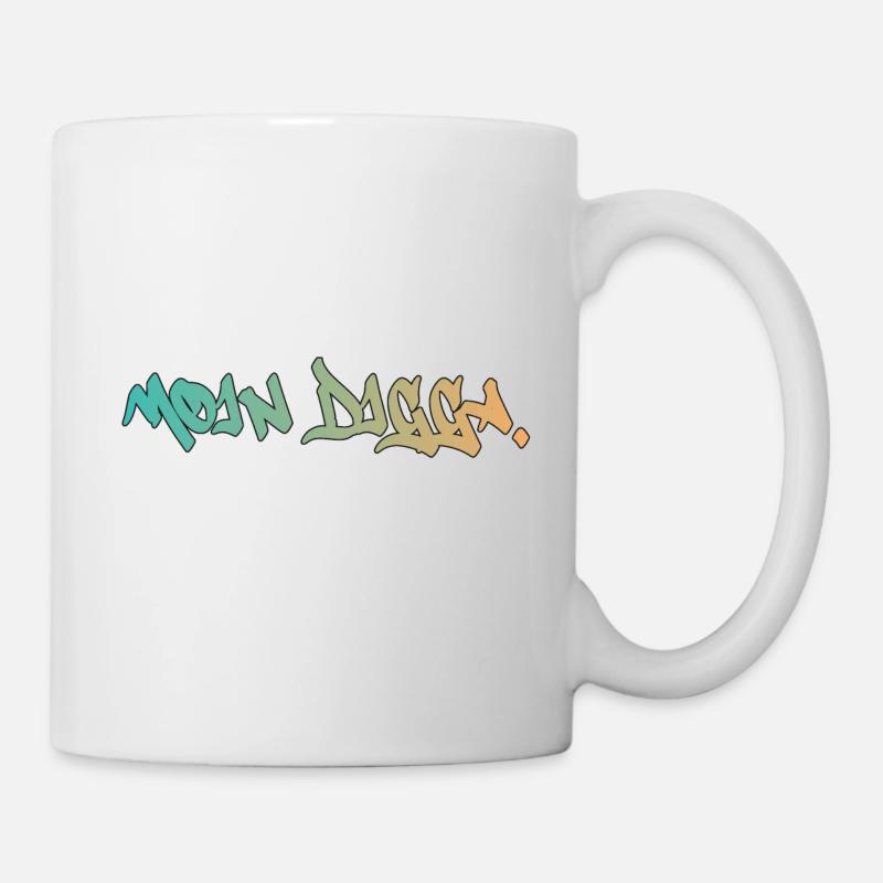 Moin Digga Schriftzug #001 - Tasse - Weiß