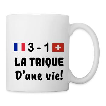 La trique d'une vie: T-shirt humour France suisse - Mug blanc - blanc - Droite