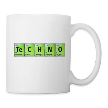 Periodic table Carbon Nitrogen Oxygen TeCHNO green - Mug - white - Right