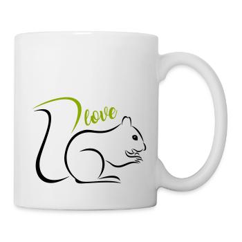 Eichhörnchen - Tasse - Weiß - Rechts