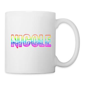 nicole rs regenbogen - Tasse - Weiß - Rechts
