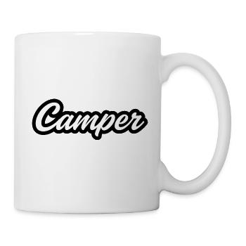 Camping-Geschenk, Camping-Shirt, Camper - Tasse - Weiß - Rechts