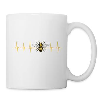 Bee Beekeeper Honey bee Beekeeping Heartbeat - Mug - white - Right